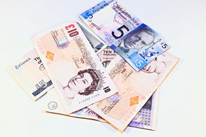 British Pound Prop Money Film Use